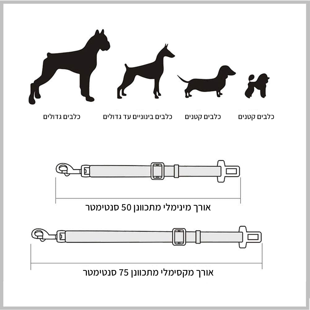 חגורת בטיחות לרכב לחיות מחמד